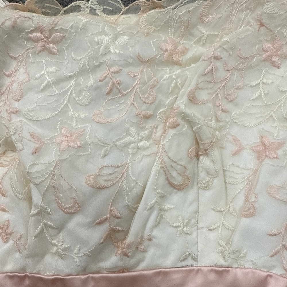 VTG Womens M 50's Prom Rockabilly Dress Sheath Pink Acetate Bow White Pink - Picture 12 of 15